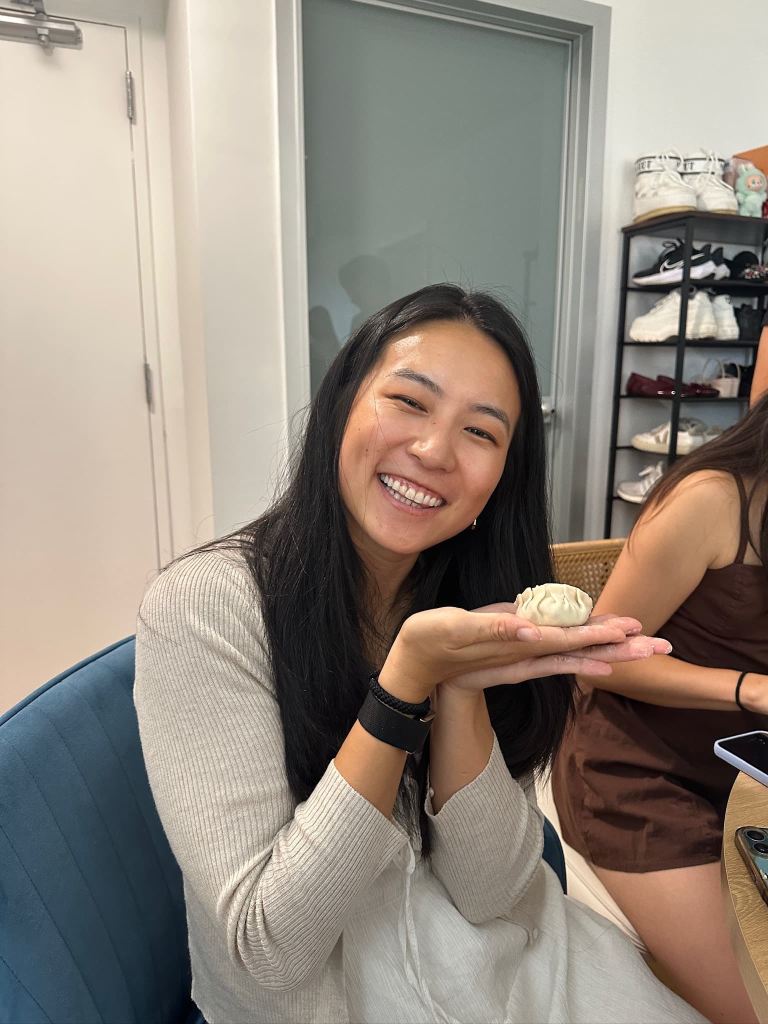 Guest enjoying the dumpling event