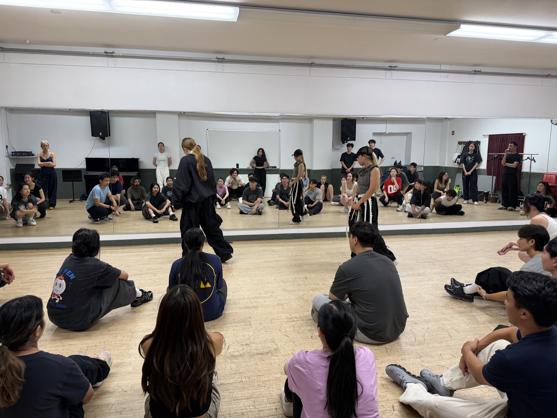 Attendees at the K-pop dance workshop